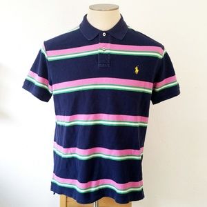 Polo by Ralph Lauren Mens Sz L Striped Polo